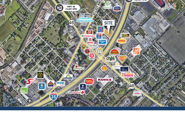 Pictures of Land property located at Interstate 35 Frontage Rd, New Braunfels, TX 78130 for lease - image #1