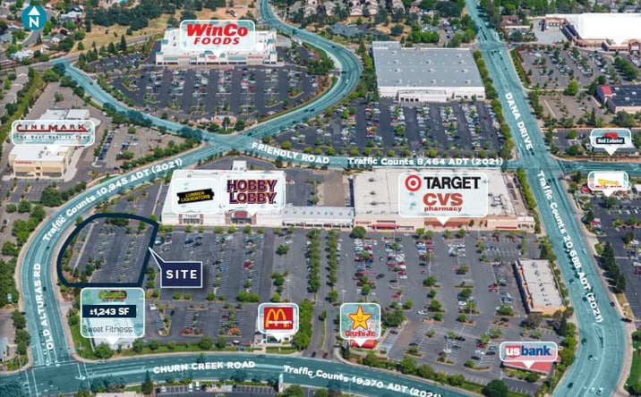 Pictures of Retail property located at NEC Dana Drive and Churn Creek Road, Redding, CA 96003 for lease - image #1
