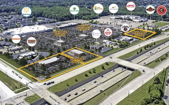 Pictures of Retail, Office, Restaurant property located at 44575-44833 Mound Rd, Sterling Heights, MI 48314 for lease - image #1