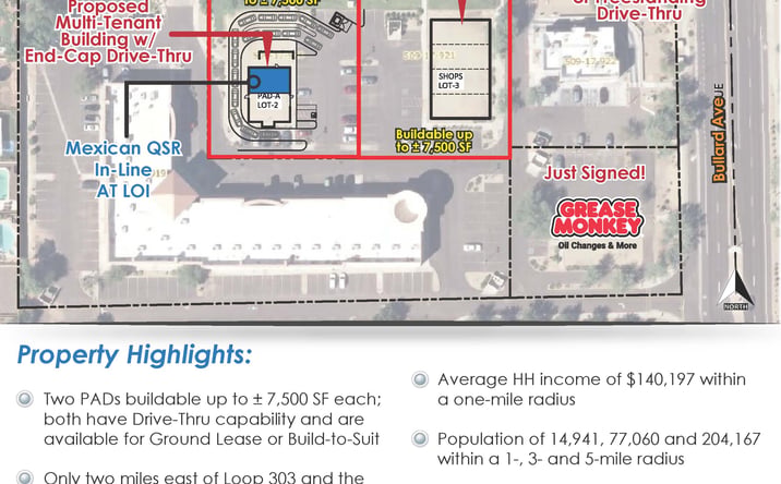 Pictures of Retail property located at SWC Cactus Road & Bullard Avenue, Surprise, AZ 85379 for lease - image #1