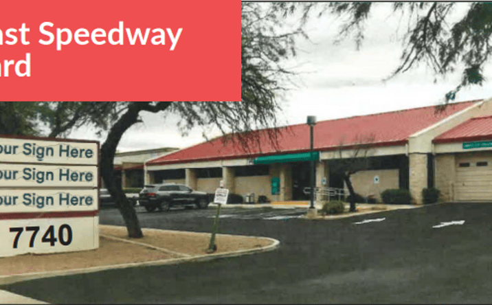 Pictures of Retail, Office, Restaurant property located at 7740 E Speedway Blvd, Tucson, AZ 85710 for lease - image #1