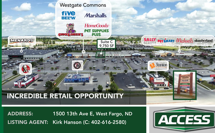 Pictures of Retail property located at 1500 13th Ave E, West Fargo, ND 58078 for lease - image #1