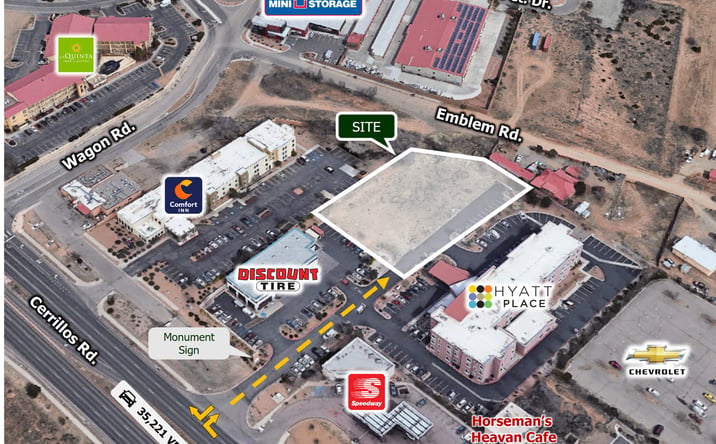 Pictures of Land property located at 4318 Cerrillos Rd, Santa Fe, NM 87507 for lease - image #1