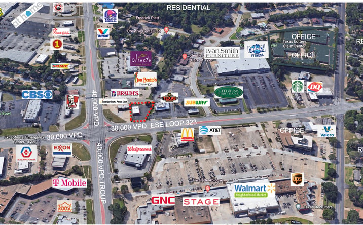 Pictures of Retail, Restaurant, Office property located at 2119 E SE Loop 323, Tyler, TX 75703 for lease - image #1