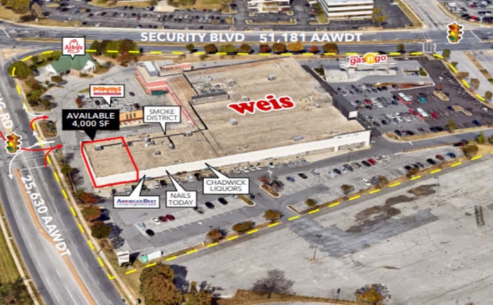 Pictures of Retail property located at 7005 Security Blvd, Windsor Mill, MD 21244 for lease - image #1