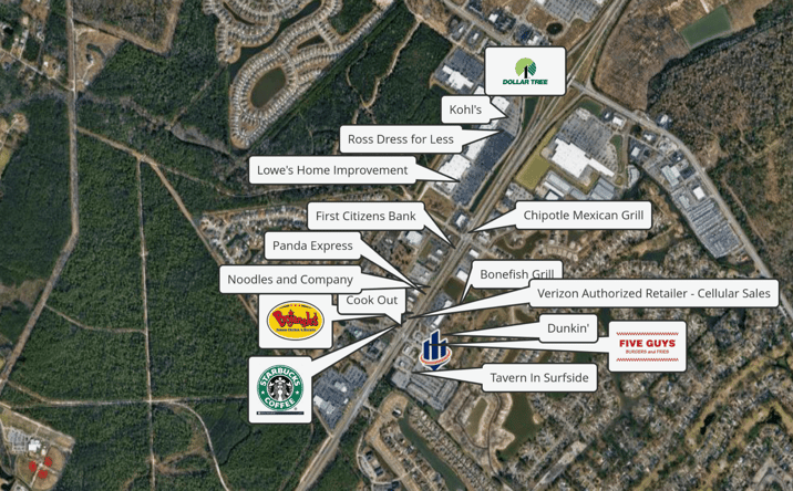 Pictures of Land, Retail, Restaurant property located at 8733 Hwy 17 Bypass N, Murrells Inlet, SC 29576 for lease - image #1