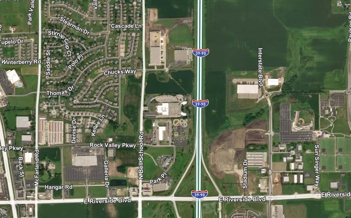 Pictures of Industrial, Land property located at 90/I-39 and East Riverside Boulevard, Loves Park, IL 61111 for lease - image #1