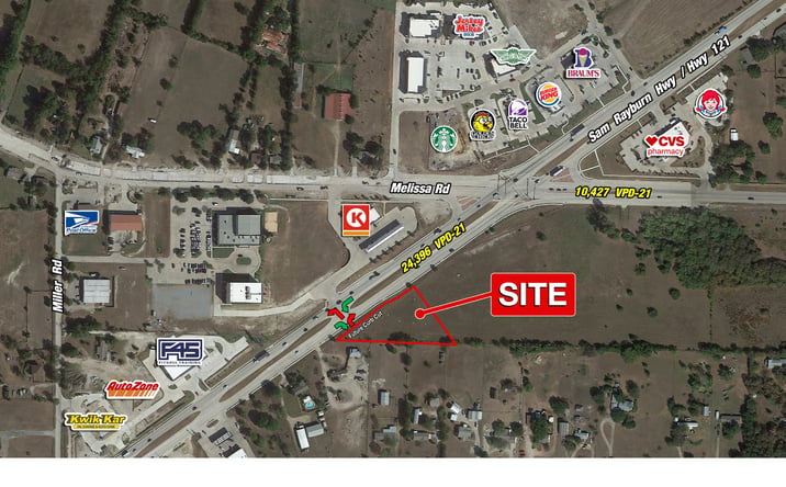 Pictures of Retail, Land property located at 2545 Sam Rayburn Hwy, Melissa, TX 75454 for lease - image #1