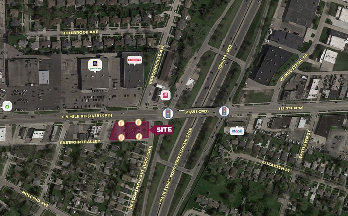 Pictures of Retail property located at 19000 E 9 Mile Rd, Eastpointe, MI 48021 for lease - image #1
