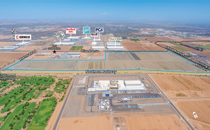 Pictures of Industrial, Land property located at Reems Rd & Northern Pkwy, Glendale, AZ 85355 for lease - image #1