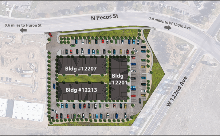 Pictures of Office property located at 12201-12213 Pecos Street, Denver, CO 80234 for lease - image #1