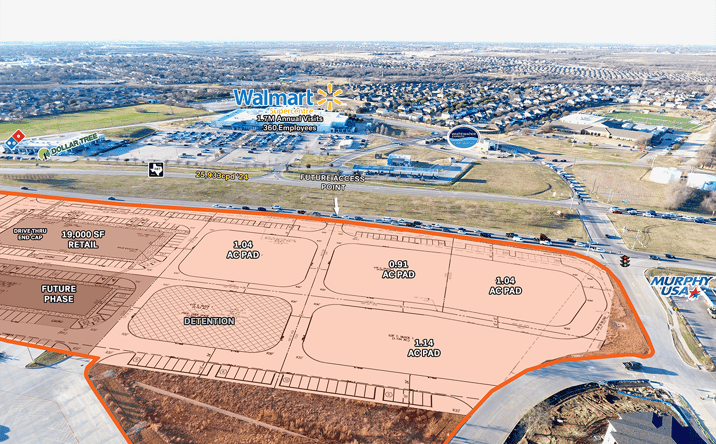 Pictures of Retail, Land property located at SWQ Main Street & FM 1187, Crowley, TX 76036 for lease - image #1