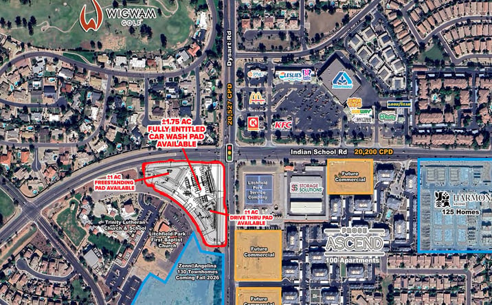 Pictures of Retail, Land property located at SWC of Indian School and Dysart Rd, Avondale, AZ 85340 for lease - image #1