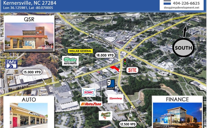 Pictures of Retail property located at 405 N Main St, Kernersville, NC 27284 for lease - image #1