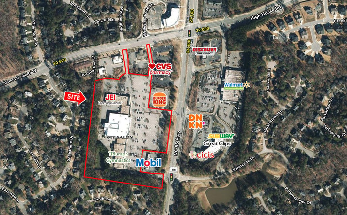 Pictures of Retail property located at Hwy 55 & Green Level W Rd, Cary, NC 27519 for lease - image #1