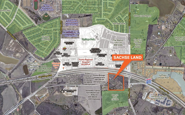 Pictures of Land property located at SWQ PGBT & Merritt Rd, Sachse, TX 75048 for lease - image #1