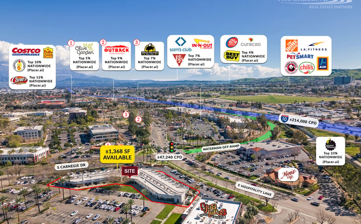 Pictures of Retail property located at 420 E Hospitality Ln, San Bernardino, CA 92408 for lease - image #1