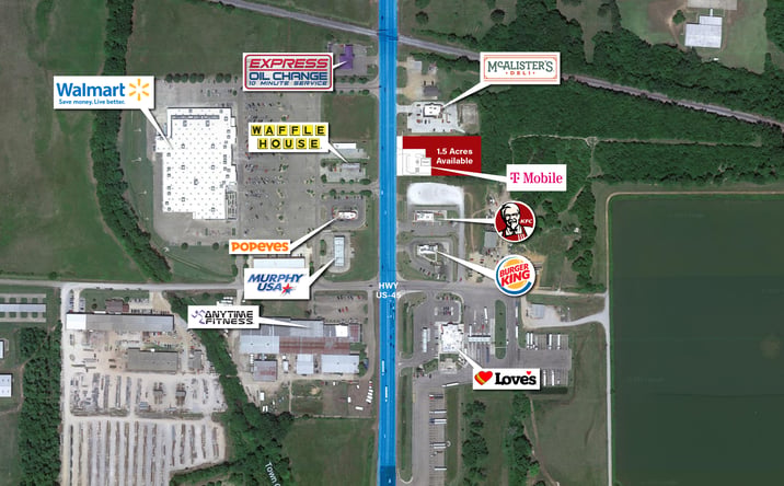 Pictures of Land property located at 5556 US-45 ALT, West Point, MS 39773 for lease - image #1