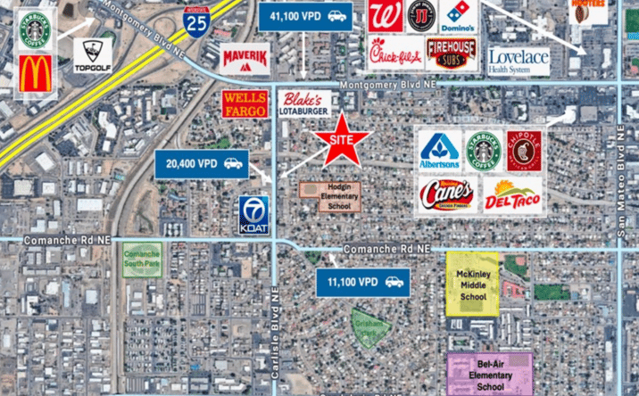 Pictures of Retail property located at 4000 Carlisle Blvd NE, Albuquerque, NM 87107 for lease - image #1