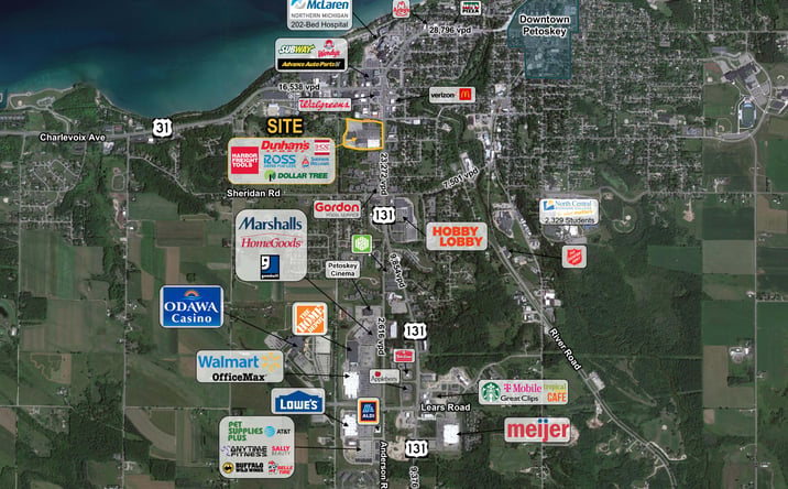 Pictures of Retail property located at 910 Spring St, Petoskey, MI 49770 for lease - image #1