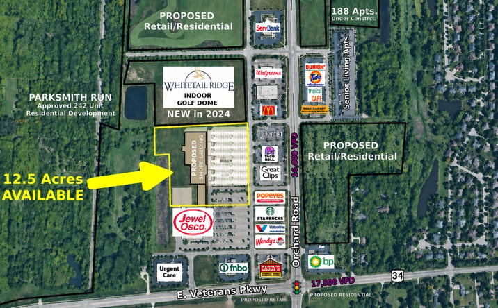 Pictures of Retail, Land property located at 3501 Orchard Rd, Oswego, IL 60543 for lease - image #1