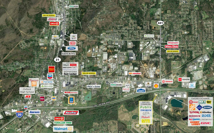 Pictures of Retail property located at 50 Commons Way, Oxford, AL 36203 for lease - image #1