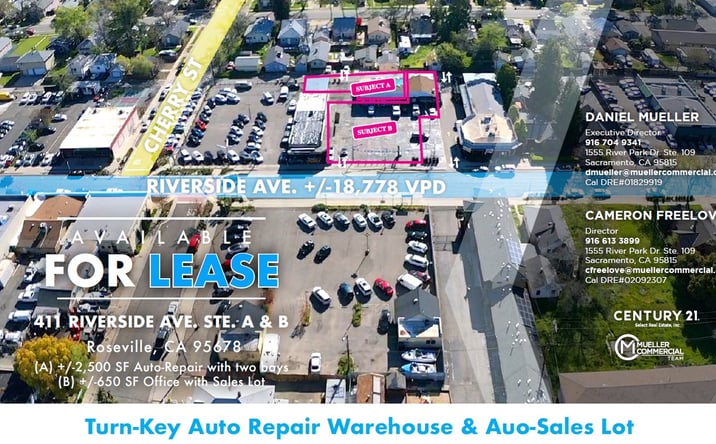 Pictures of Retail, Industrial, Land property located at 411 Riverside Ave, Roseville, CA 95678 for lease - image #1