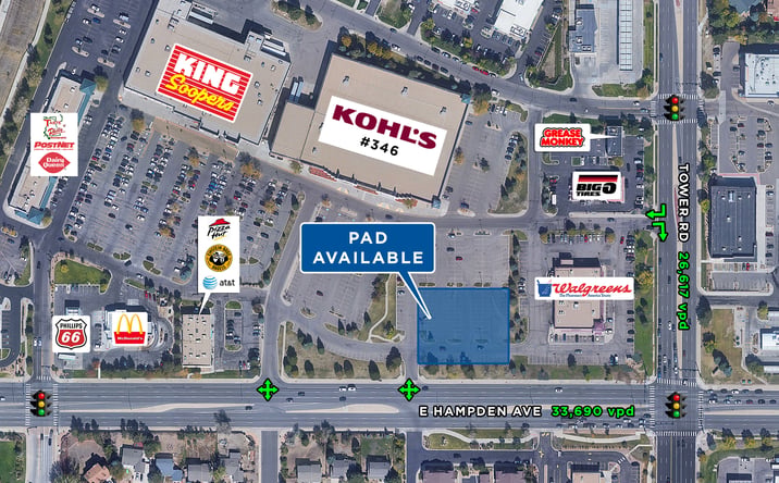 Pictures of Retail, Land property located at 18307 E Hampden Ave, Aurora, CO 80013 for lease - image #1