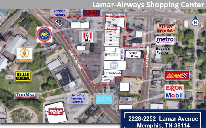 Pictures of Retail property located at 2228 Lamar Ave, Memphis, TN 38114 for lease - image #1
