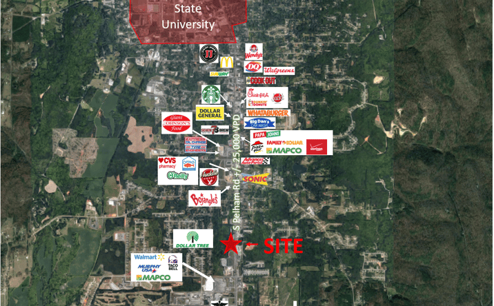Pictures of Retail, Land property located at Pelham Rd S, Jacksonville, AL 36265 for lease - image #1