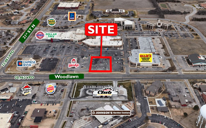 Pictures of Land, Retail property located at 2020-2120 N. Woodlawn Blvd., Wichita, KS 67208 for lease - image #1