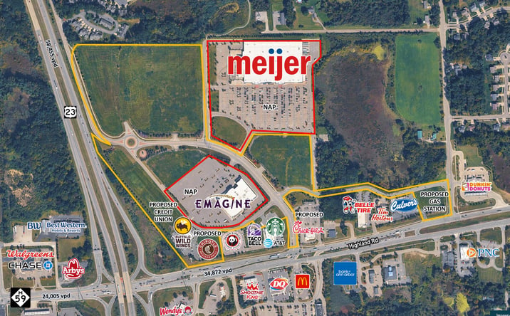 Pictures of Retail, Land property located at NEC M-59 & US-23, Hartland, MI 48353 for lease - image #1