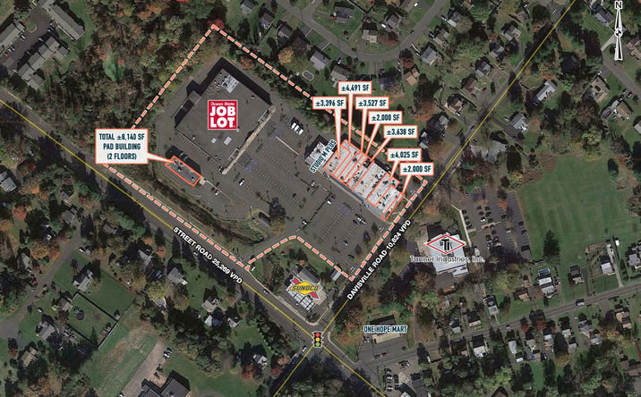 Pictures of Retail, Office, Restaurant property located at 800 E Street Road, Warminster, PA 18974 for lease - image #1