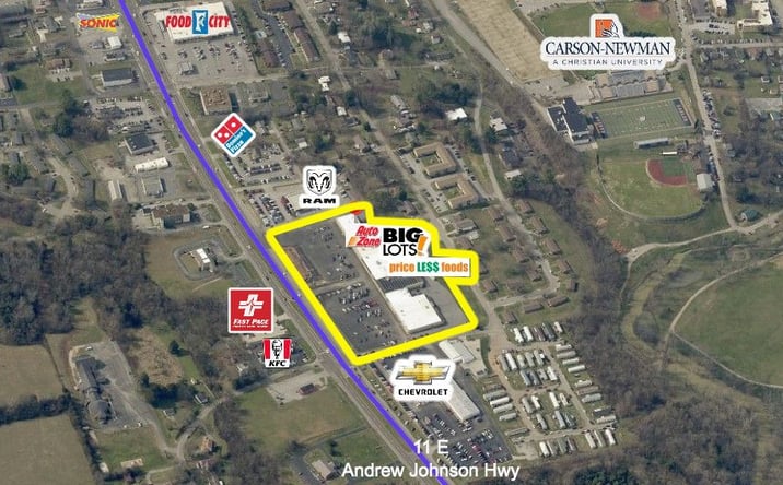 Pictures of Retail property located at 250 E Broadway, Jefferson City, TN 37760 for lease - image #1