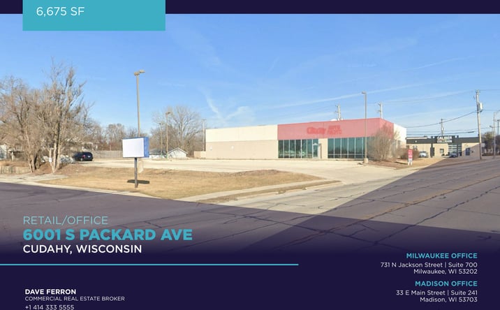 Pictures of Retail, Office, Restaurant property located at 6001 S Packard Ave, Cudahy, WI 53110 for lease - image #1