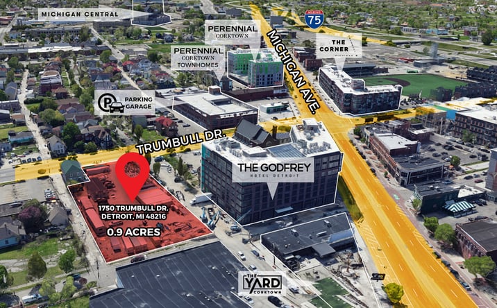 Pictures of Retail, Office, Land property located at 1750 Trumbull, Detroit, MI 48216 for lease - image #1
