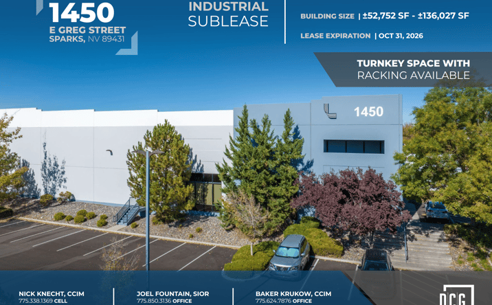Pictures of Industrial property located at 1450 E Greg St, Sparks, NV 89431 for lease - image #1