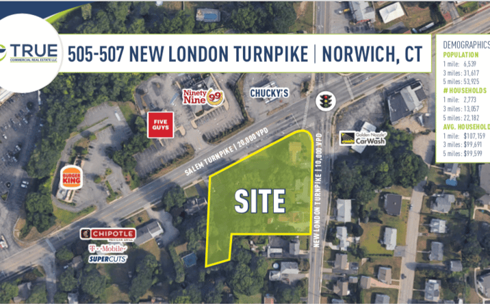 Pictures of Land property located at 505-507 New London Turnpike, Norwich, CT 06360 for lease - image #1