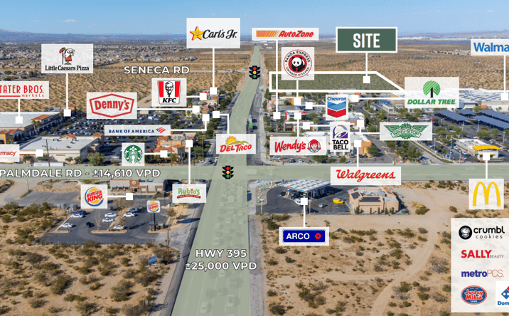 Pictures of Land property located at SWC US-395 & Seneca Road, Victorville, CA 92301 for lease - image #1