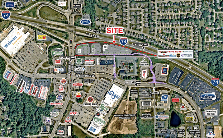 Pictures of Land property located at SEC Green Street / 267 and Interstate 74, Brownsburg, IN 46112 for lease - image #1