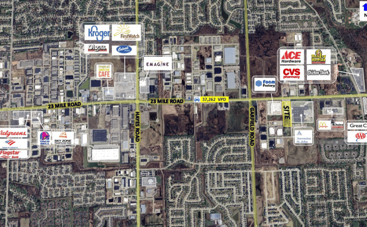 Pictures of Retail, Land property located at 17300 23 Mile Rd, Macomb, MI 48044 for lease - image #1