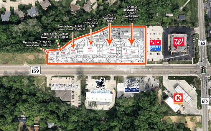 Pictures of Retail, Office property located at 4942 IL Route 159 Mar, Maryville, IL 62034 for lease - image #1
