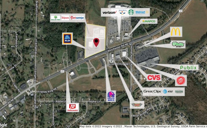 Pictures of Retail, Restaurant property located at 2115 Winchester Road NE, Huntsville, AL 35811 for lease - image #1