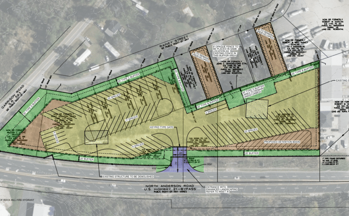 Pictures of Land property located at 160 N Anderson Rd, Rock Hill, SC 29730 for lease - image #1