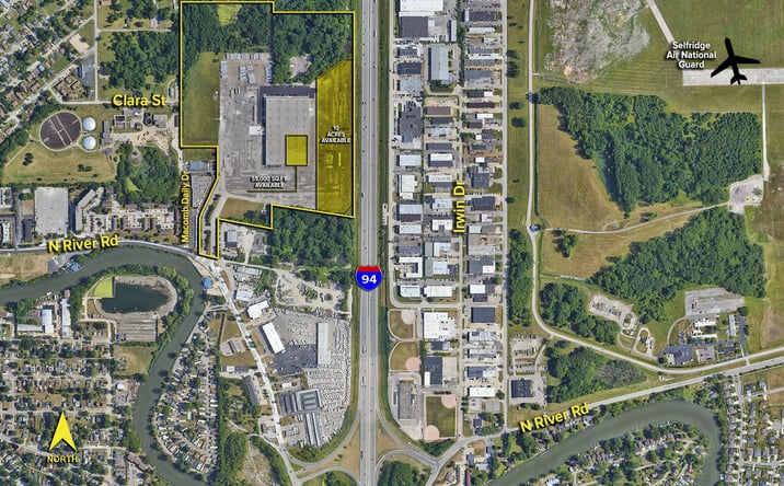 Pictures of Land property located at 237 N River Rd, Mount Clemens, MI 48043 for lease - image #1