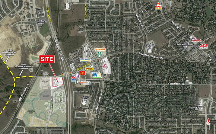 Pictures of Retail, Land property located at 5525 Sycamore School Rd, Fort Worth, TX 76123 for lease - image #1