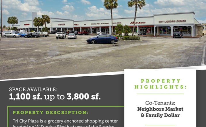 Pictures of Retail property located at 5995 W Sunrise Blvd, Plantation, FL 33313 for lease - image #1