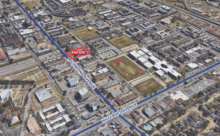 Pictures of Land property located at 6367 Richmond Ave., Houston, TX 77057 for lease - image #1