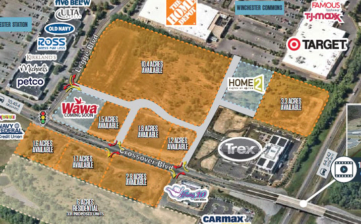 Pictures of Retail property located at Crossover Blvd, Winchester, VA 22601 for lease - image #1