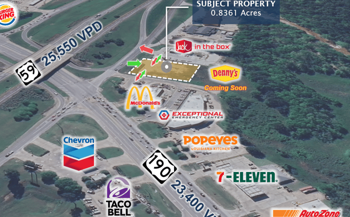 Pictures of Land, Restaurant property located at 101 US-59, Livingston, TX 77351 for lease - image #1